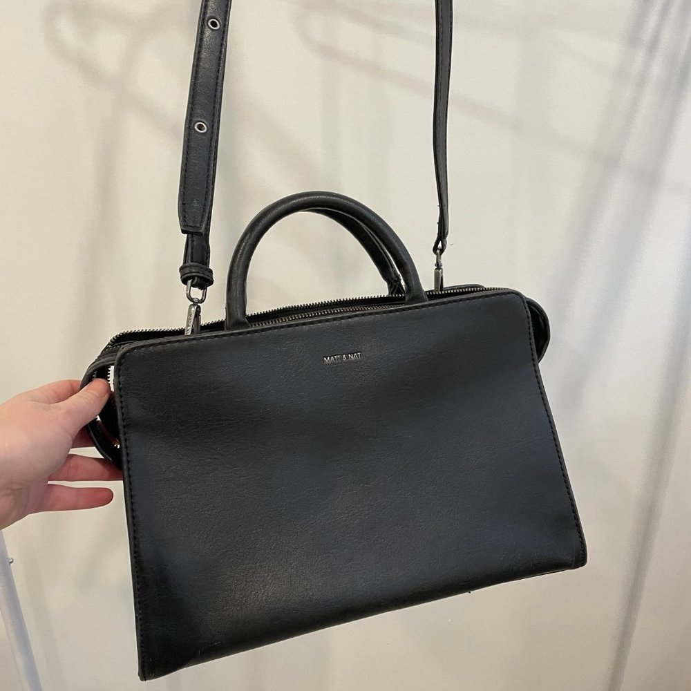 Matt & Nat Vegan Portia Satchel Crossbody Purse Matt & Nat Black